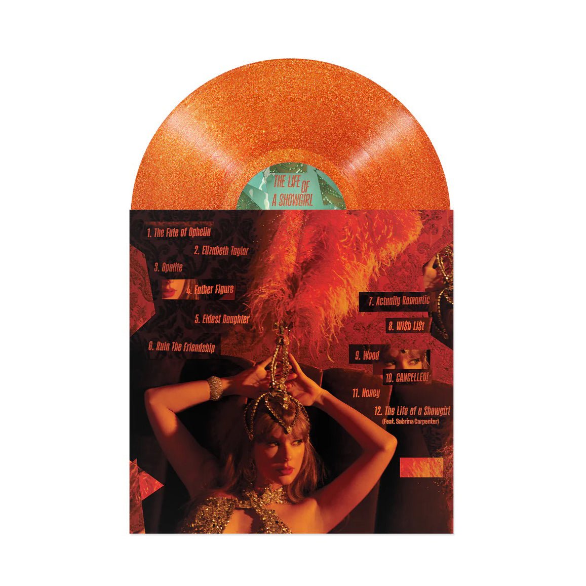 The Life of a Showgirl (Portofino Orange Glitter) – Plastic Books
